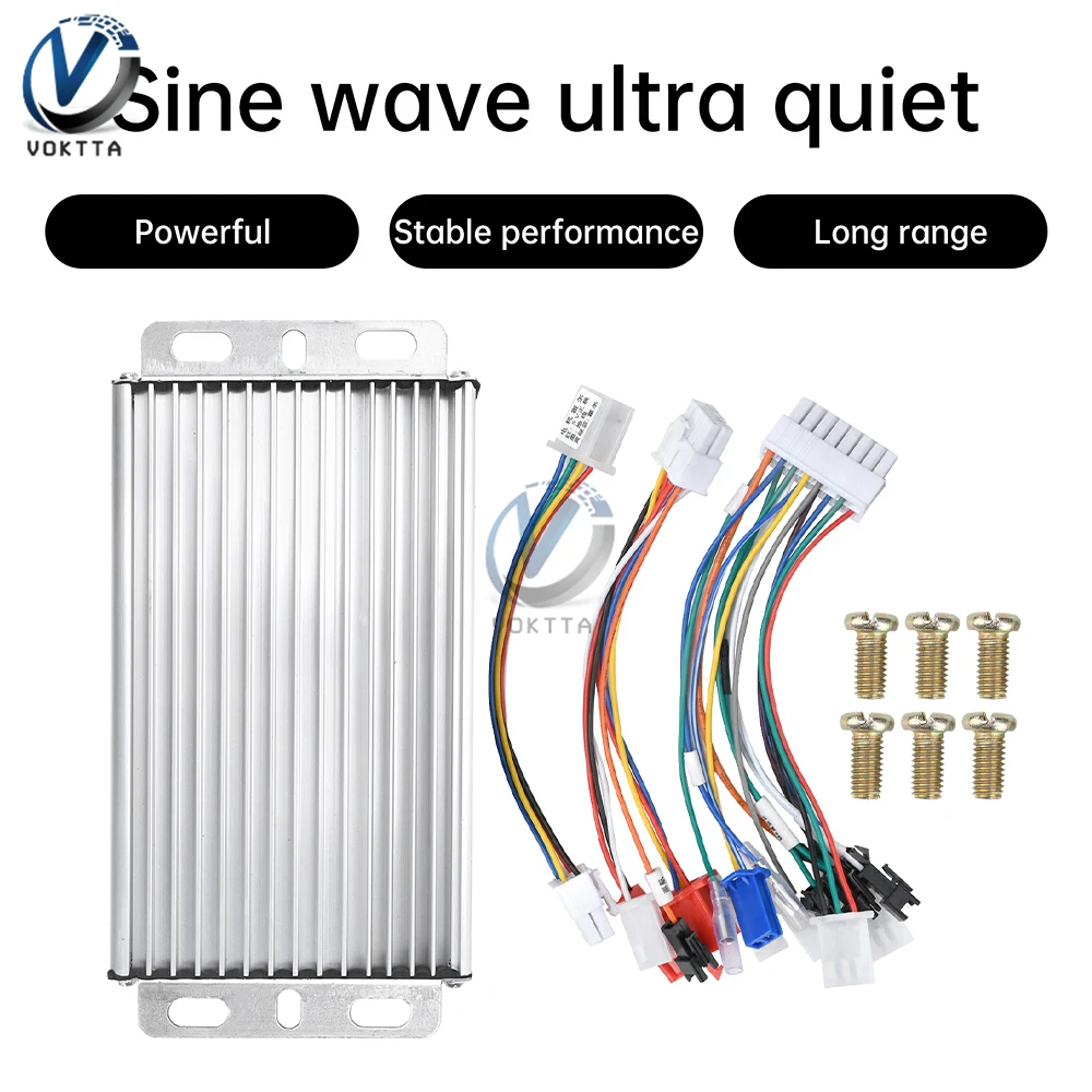 48V 60V 72V 50A Universal Brushless Motor Speed Controller 500W-3000W Sine Wave Electric Vehicle Controller Three-mode Driver