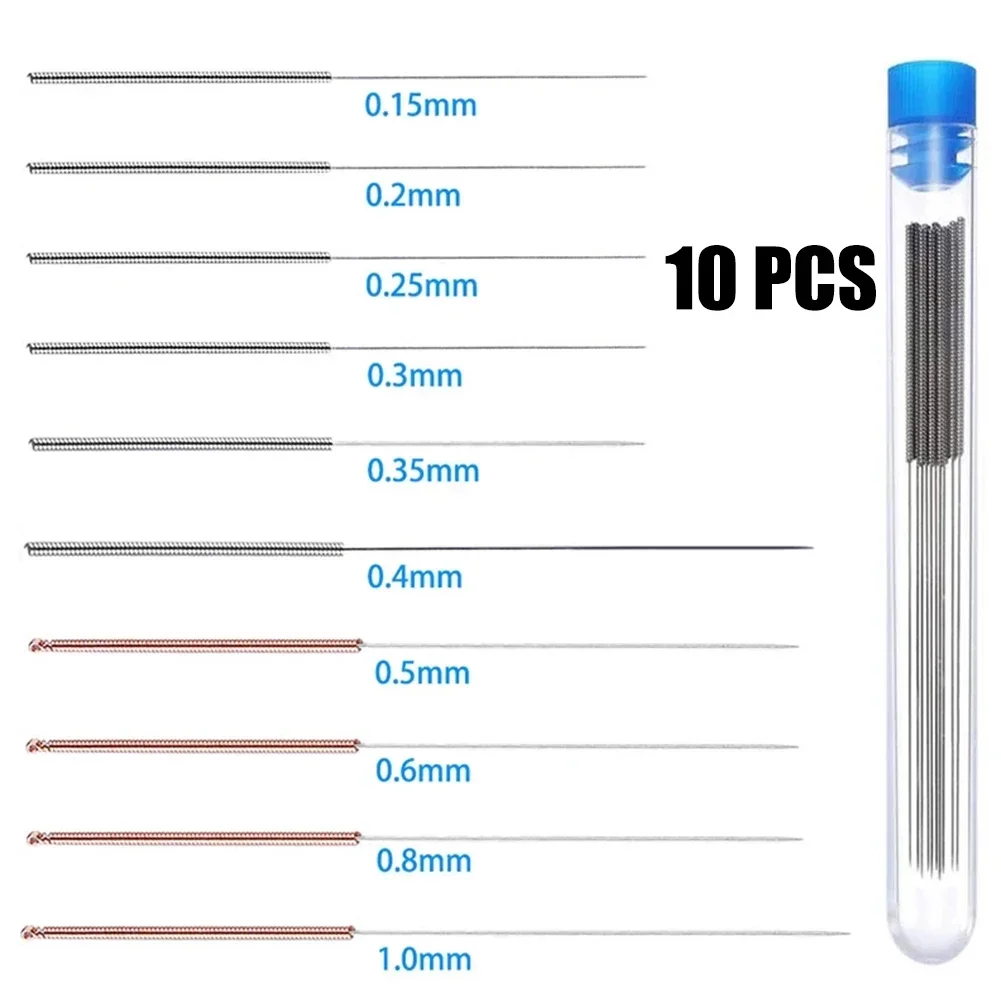 10pcs 3D Printer Cleaning Needles 0.150.2 0.25 0.3 0.35 0.4 0.5 0.6 0.81.0mm Stainless Nozzle Cleaning Needle 3D Printer Parts 3d printer cleaning needle