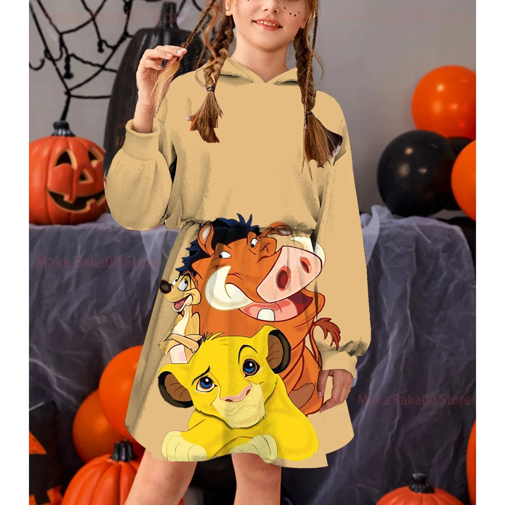 Disney Kids Princess Dress Girls Fluffy 3d Birthday Party Cosplay Simba ...