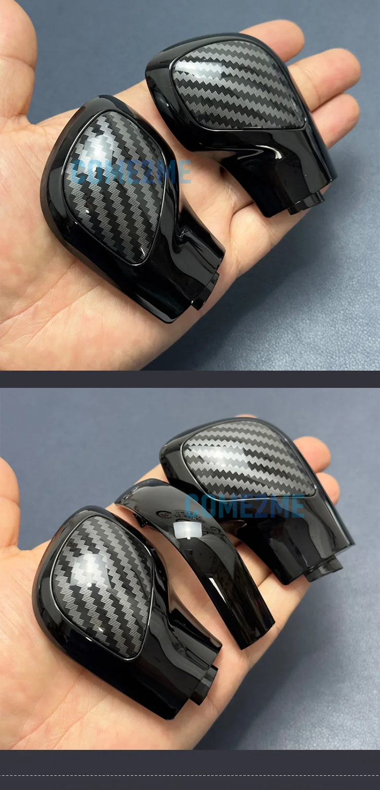 1 Stück für VW Golf 6 7 R MK6 DSG Schaltknauf GTI Passat B7 B8 CC R20 Jetta GLI Chrom Matt mit Leder-Schaltknauf-Seitenabdeckung – Detail 2