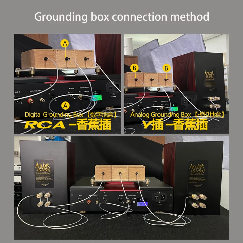 HiFi Audio GND Amplifier Decoder CD Player Turntable Speaker Ground Box