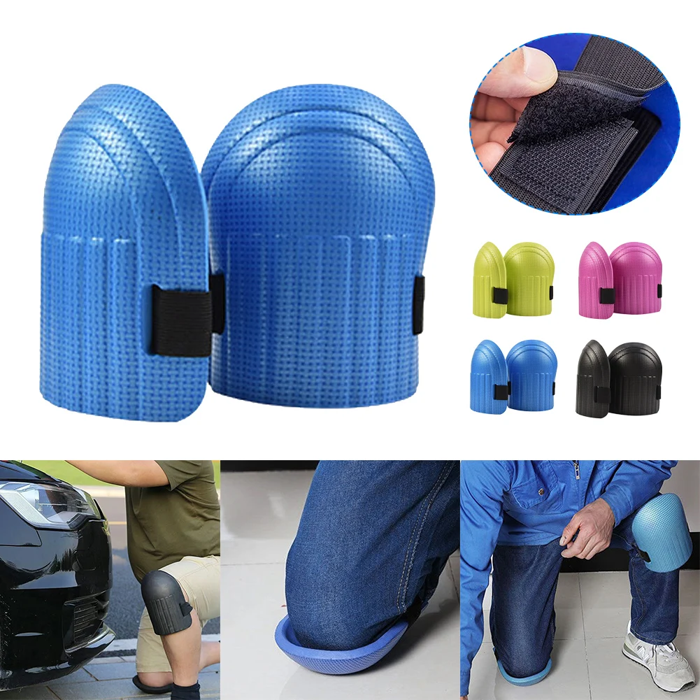 1Pair Construction Knee Pads for Work Men Women Comfortable EVA Foam Pading Anti-Slip Flooring Knee Pads with Adjustable Straps