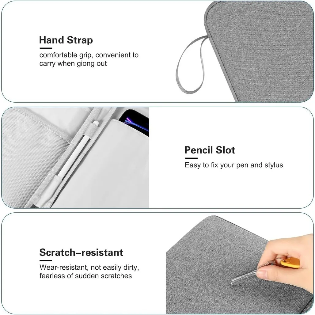 Waterproof Canvas Anti-Drop Tablet Sleeve Handbag