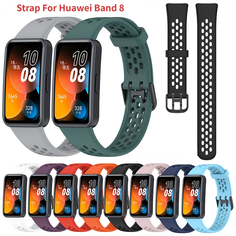 Strap For Huawei Band 8 Bracelet Silicone Sport Smartwatch TPU Waterproof Wristband Soft Bracelet For Huawei Band 8 Accessories 26mm strap for garmin fenix 3 3 hr watchband wristband soft silicone smartwatch bracelet band accessories