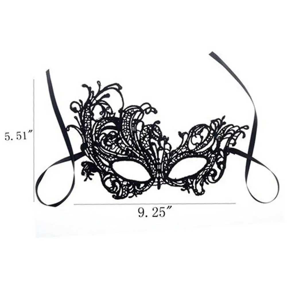 Masquerade Mask Lace Masquerade Face Mask Princess Black Queen Lace Mask Embroidery Appliques Party Props