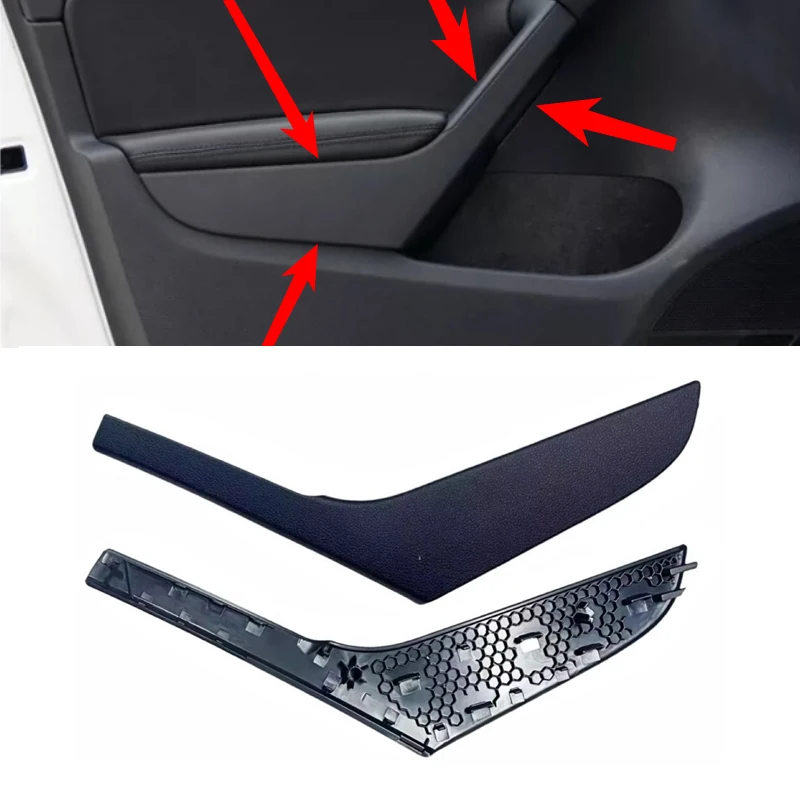 폭스바겐 VW 골프 6 GTI MK6 2009-2014 5K4868039A 5K4868040A용 블랙 좌우 실내 도어 손잡이 커버 트림