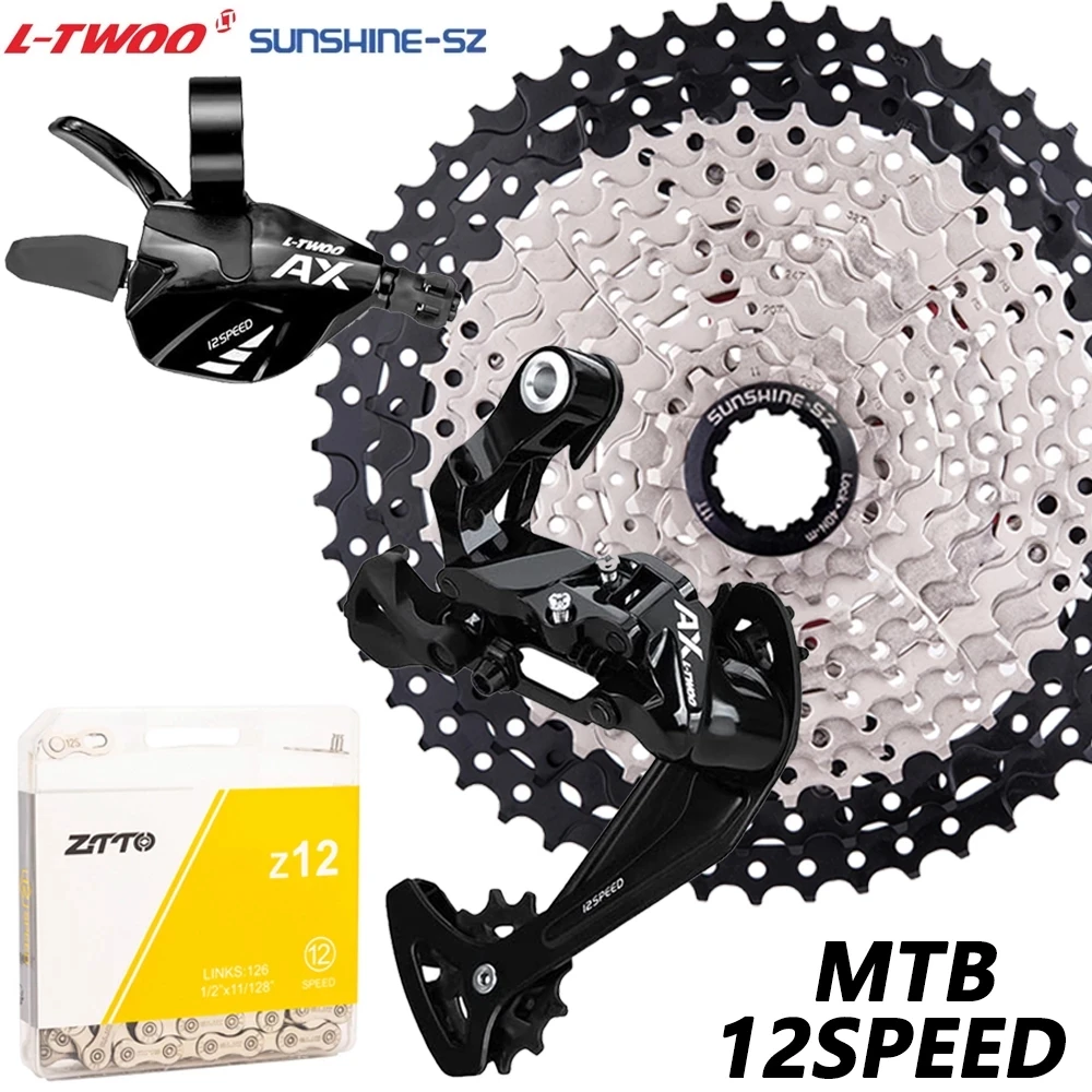 

LTWOO Mountain Bike 12 Speed Groupset 1x12 Shifter Rear Derailleur Bicycle 12v 46t 50t 52t Cassette MTB Sprocket ZTTO 12V Chains