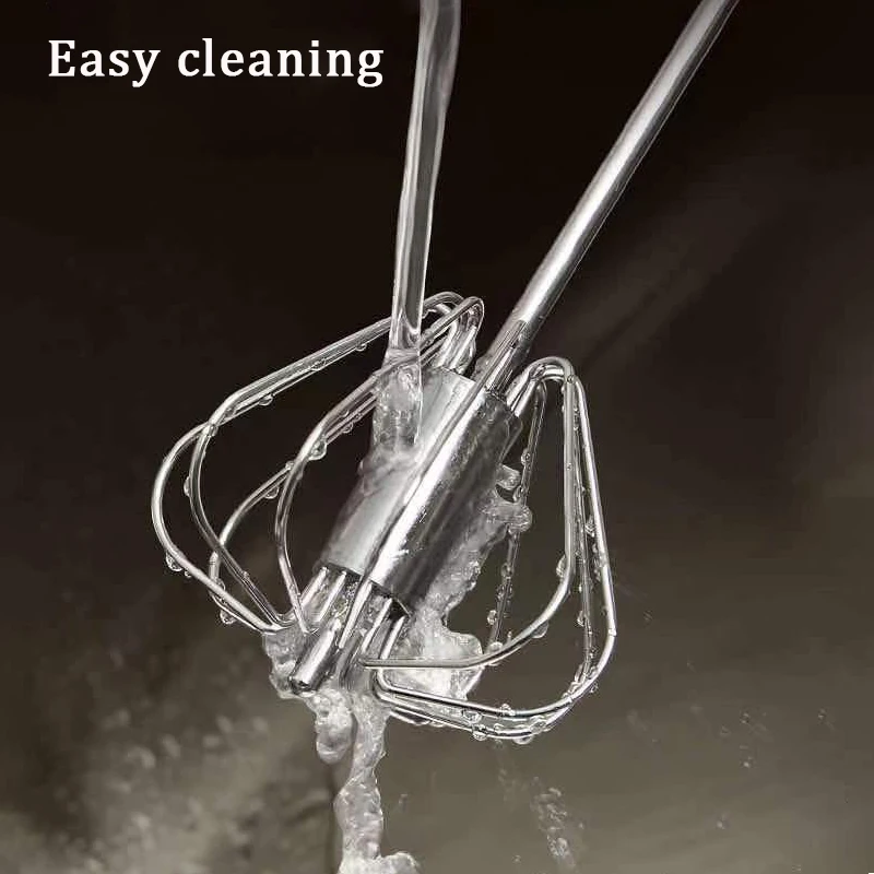 Semi-Automatic Self-Turning Egg Whisk - Versatile Hand Mixer