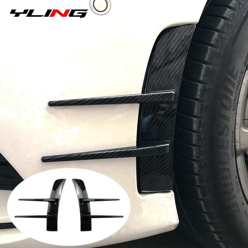 car bumper spoiler 2Pcs For Benz A-Class A180 A200 A220 Front Bumpers Lip Air Vent Trim Spoiler Canards Splitter