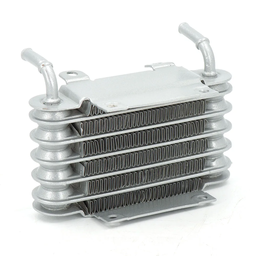 

High Quality Aluminum Universal Racing Car Motorcycle Diesel Gasolin Small Engines Fuel Oil Cooler 8mm silver SO-01