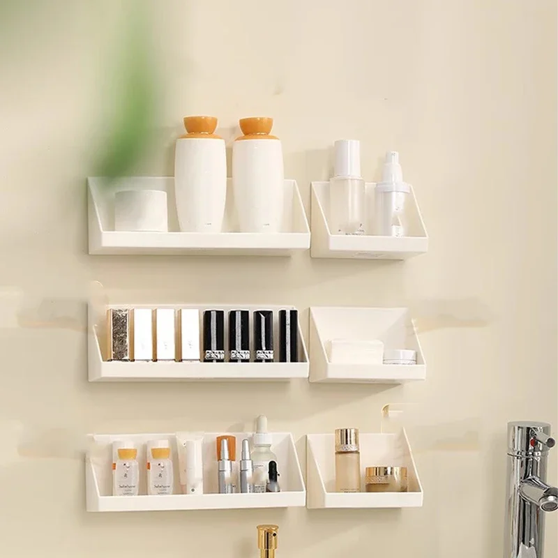 Wall Mounted Storage Rack Cabinet Cosmetic Storage Box Lipstick Jewelry Storage Shelf Rack Makeup Holder Case Bathroom Organizer 5