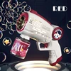 Electric Space Multi Hole Bubble Machine With Lights Fully Automatic Colorful Soap Handle Bubble Gun Children's Toy Outdoor Game 6