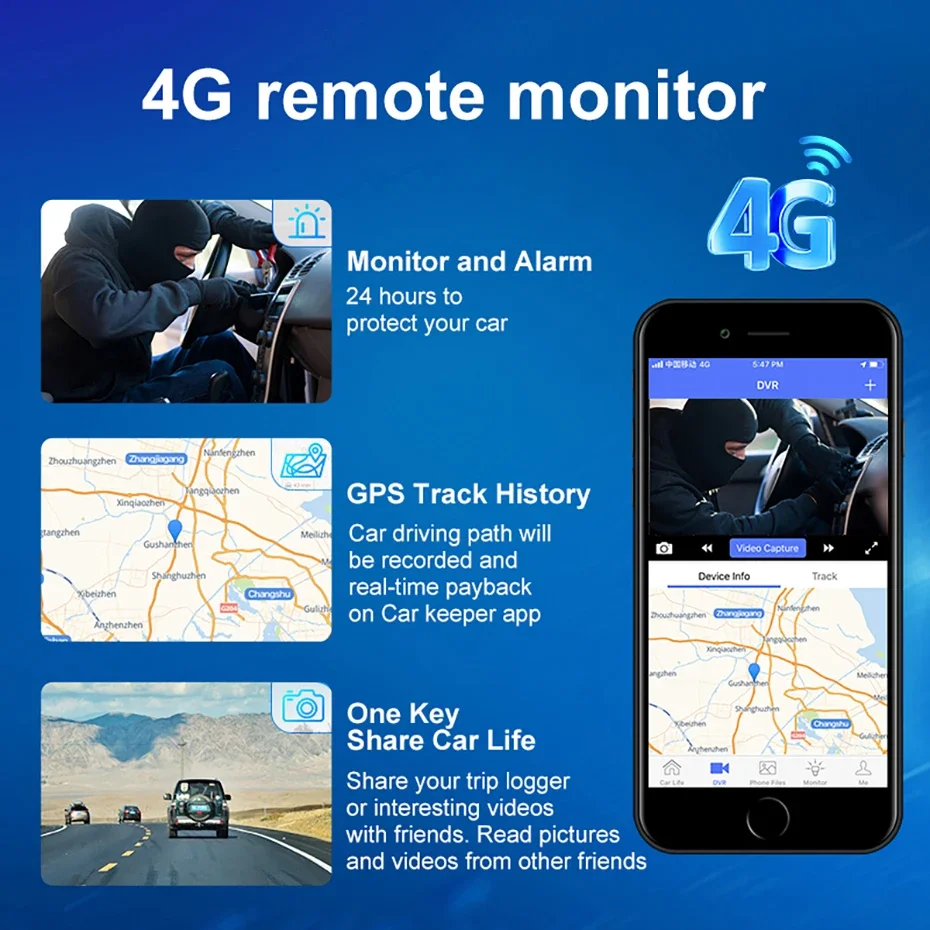 10.26 ġ 4G  ķ ̷, ȵ̵ 10, GPS, FHD, 1080P, DVR, ī÷, ȵ̵ ڵ ̺   ,  