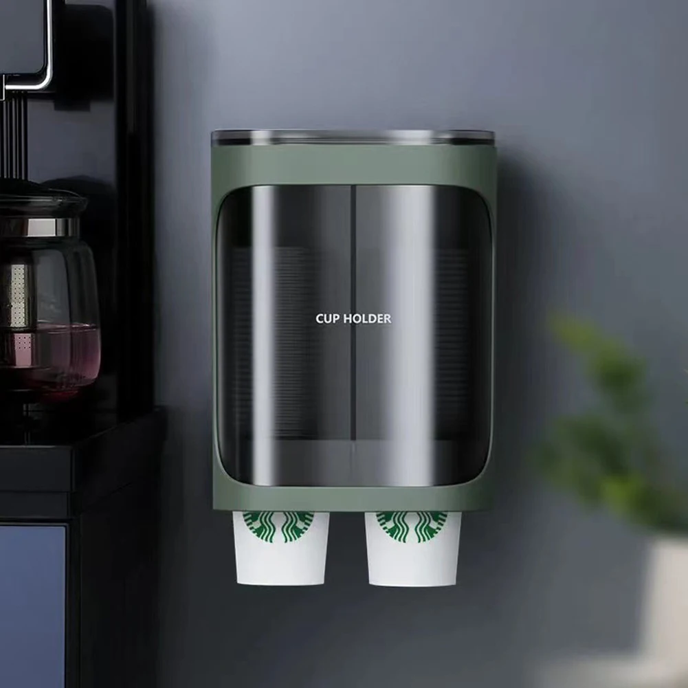 

Self-Adhesive Pull-Type Paper Cup Holder Sturdy Reusable Cup Rack For Home Kitchen