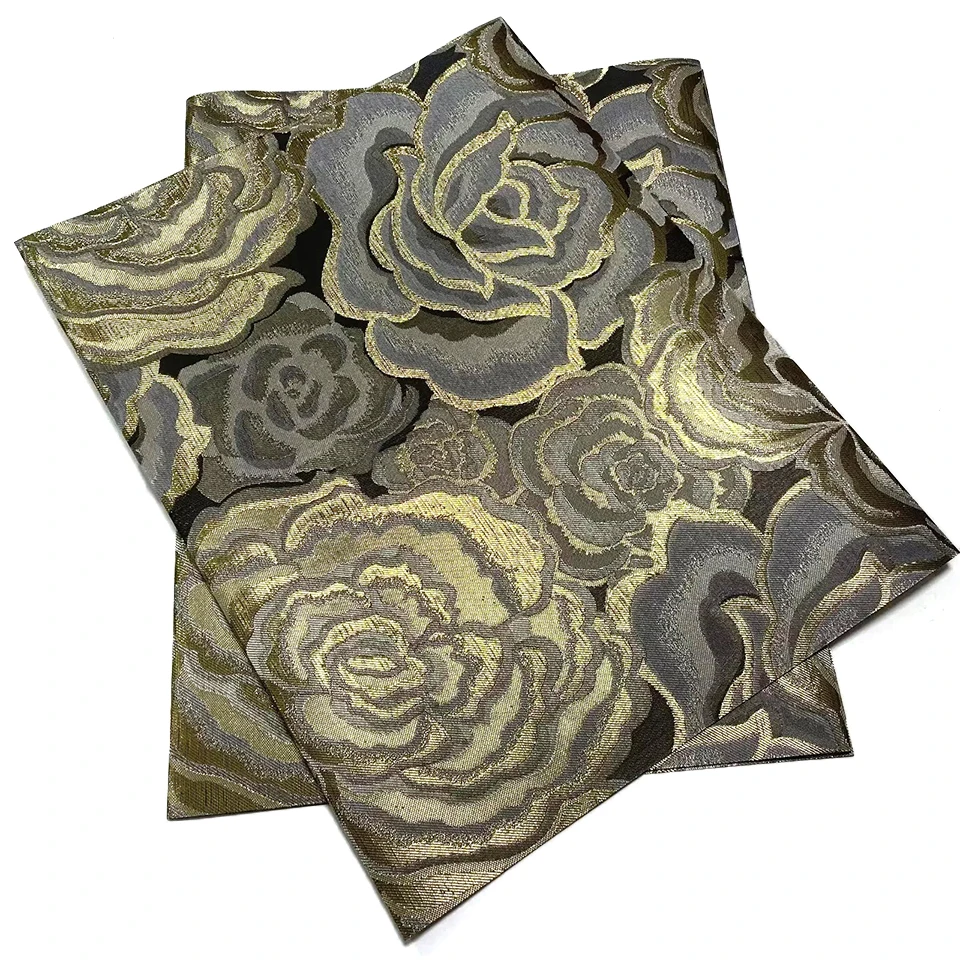Elegant 3D Floral Headtie Gift Set 2pcs -2.5 Yards African Gele and Ipele for Nigerian Wedding, Anniversary,Celebration TXH-15-1 5