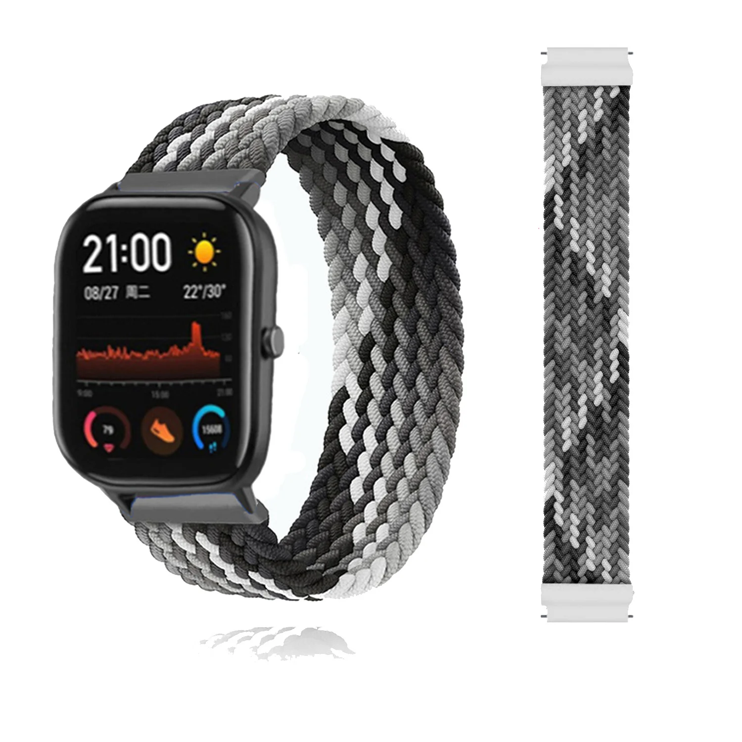 Braided Solo Loop Watch Strap Bracelet - Available in 20mm or 22mm