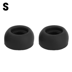 Premium Soft Silicone Earbud Tips - Comfortable Replacement Earplug Covers for Wireless Headphones (Black S)