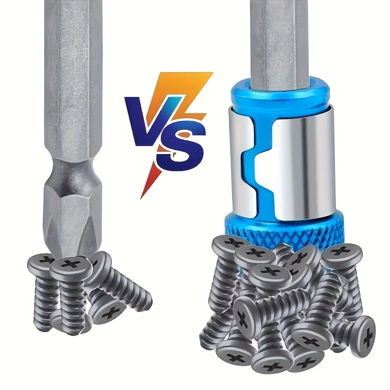 1pc Magnetic Screw Ring Bit Magnetizer Ring Metal Magnetizer Screw, Removable For 1/4 Inch/6.35mm Hex Screwdriver And Power Bits 6