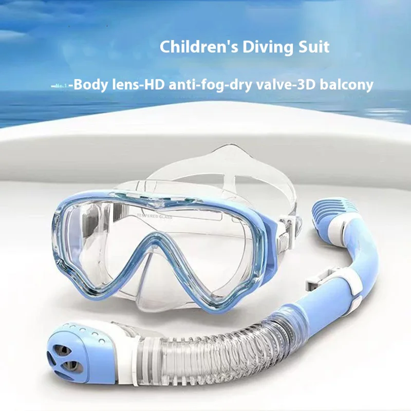 

Dry Diving Glasses For Men And Women Children Snorkeling Mask Waterproof Anti-Fog Silicone Diving Equipment