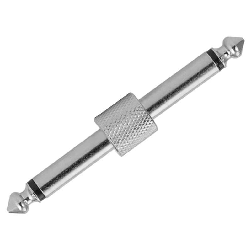 Triple Set Pedalboard Straight Connector Adapters - 1/4 Inch Male to Male Coupler Plugs