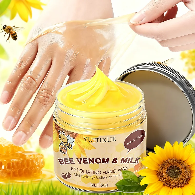 YUITIKUE Bee Venom and Milk Moisturizing Exfoliating Hand Wax Mask / Brightening / Firming / Nourishing Skincare