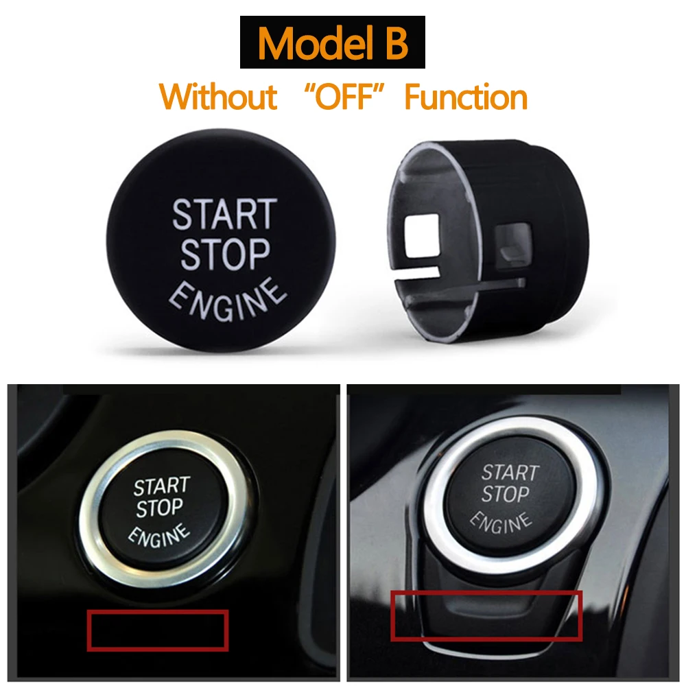 Engine Ignition Start Stop Switch Cover OFF Button For BMW F G Series 1 2 3 4 5 6 7 X3 X5 F20 F22 F30 F32 F01 F02 F10 F12 F25 car start button cover car start stop button