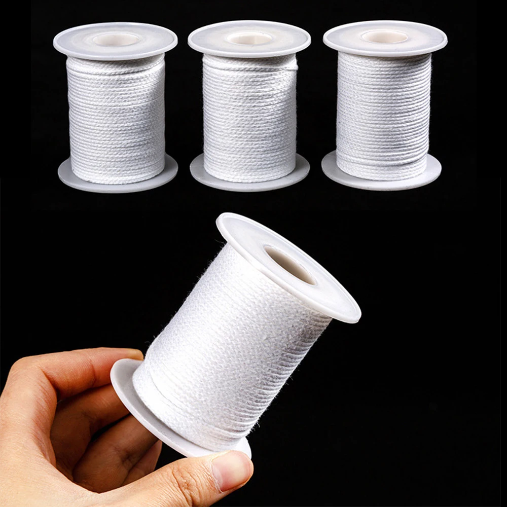 Candle Wicks 24 Strand 61m 1 Roll 200 Feet DIY Handmade Candle Making Accessories Smokeless All Natural