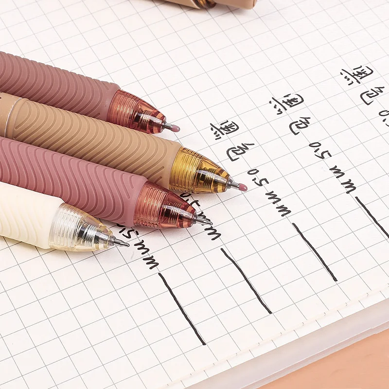 Gel Pen Rose and Poetry ST Nib Retractable Ballpen 0.5 mm Tip Ballpoint Black Ink Office Accessories School Supplies Stationery