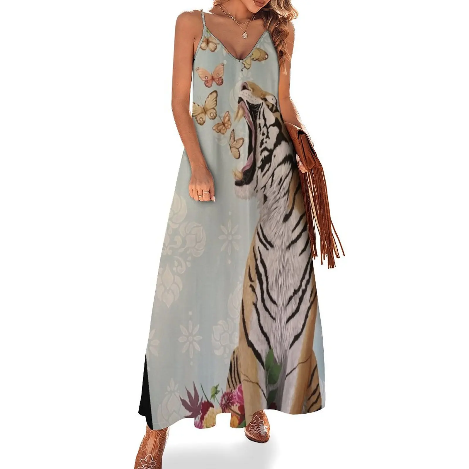 

Beautiful Tiger Sleeveless Dress ceremony dresses sexy dress