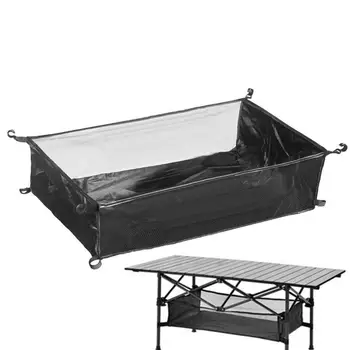 Under Table Storage Camping Storage Basket For Outdoor Camping Table Portable Mesh Pouch Under Picnic Table Organizer Bag