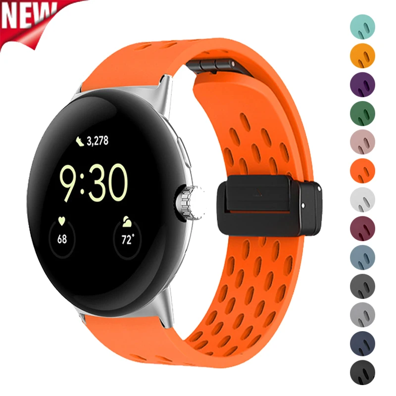 Cinturino In Silicone Per Google Pixel1 2 Cinturino Magnetico Sport Smartwatch Correa Bracciale Per Pixel Watch Active Strap Accessori