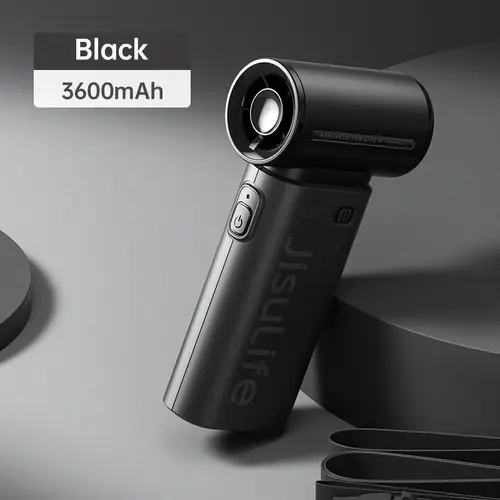 JISULIFE Handheld Turbo Fan, Super Strong Wind, 5 Speeds, Long Battery Life, 5000mAh USB Rechargeable, Multipurpose Pocket Fan - Image 9