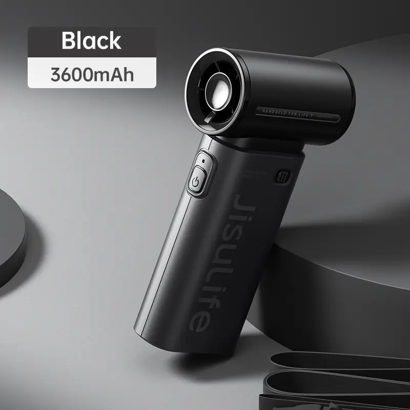 JISULIFE Handheld Turbo Fan, Super Strong Wind, 5 Speeds, Long Battery Life, 5000mAh USB Rechargeable, Multipurpose Pocket Fan - Image 9
