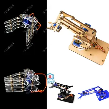 Artiglio manipolatore robot braccio meccanico acrilico smontaggio 4 DOF per robot kit fai da te per apprendimento Arduino Maker