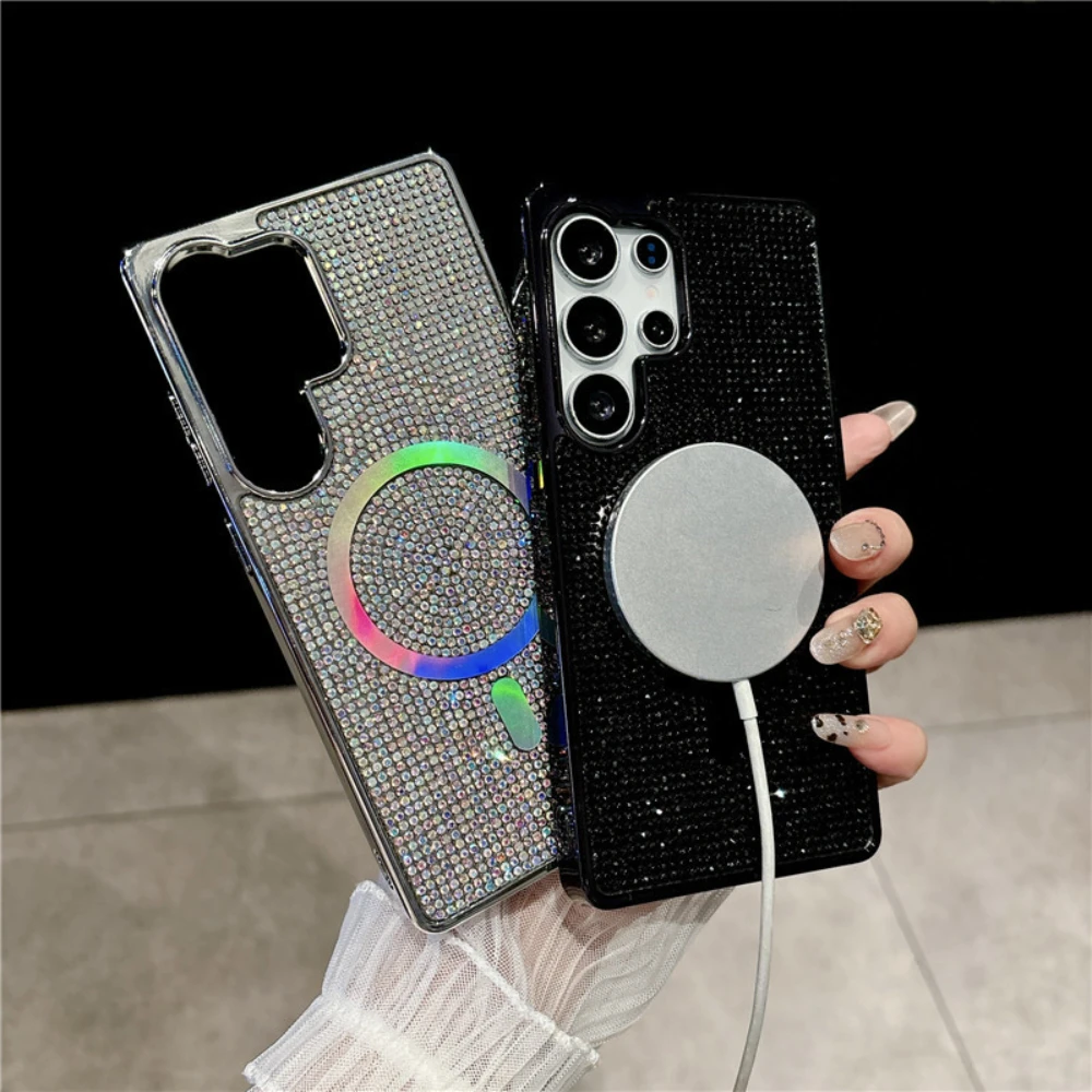 Luxury Bling Diamond Magnetic Shockproof Glitter Phone Case