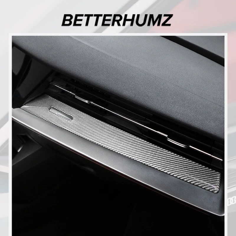 For Audi A3 8Y S3 2021-2025 Carbon Fiber Auto Center Console Dashboard Co-pilot Instrument Sticker Trim Car Interior Accessories