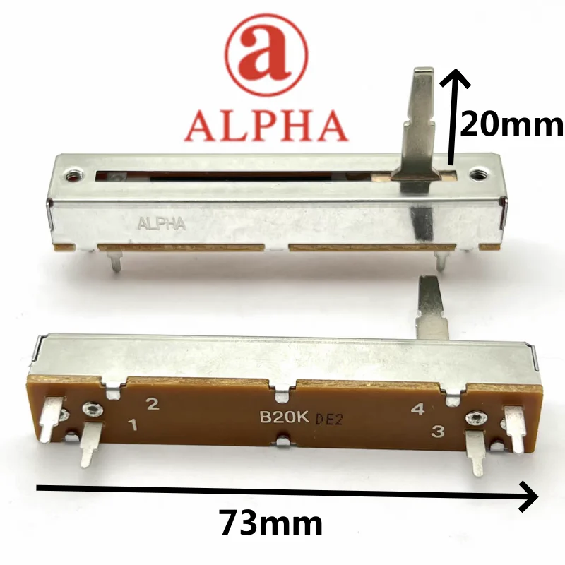 1 pz, potenziometro scorrevole, B20K, 4 pin, fader del volume della console di missaggio, Pioneer DJ XDJ-R1 DDJ-SR RX SX SX2 SX3