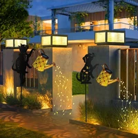 1 Outdoor Solar Cat/Dog Silhouette Watering Can Light - Hanging Solar Garden Decor for Lawn, Backyard, Pathway, and Patio 6