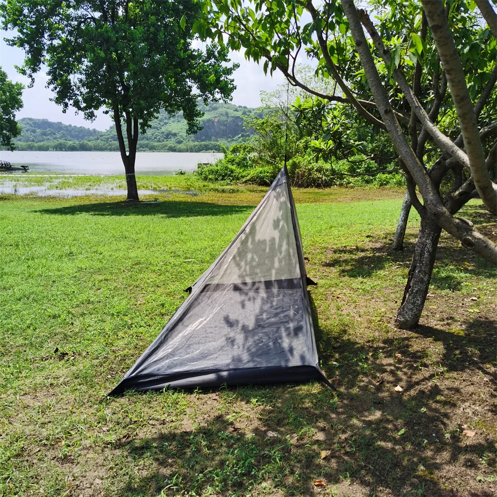 ao ar livre quadrilateral pirâmide tenda ultraleve barraca de acampamento xadrez estações mochila tenda com furo chinmey