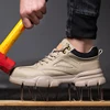 Work Safety Shoes Men's Safety Boots Anti-smash Work Shoes With Steel Toe Shoes Men Work Boots Anti-stab Safety Sneakers Male