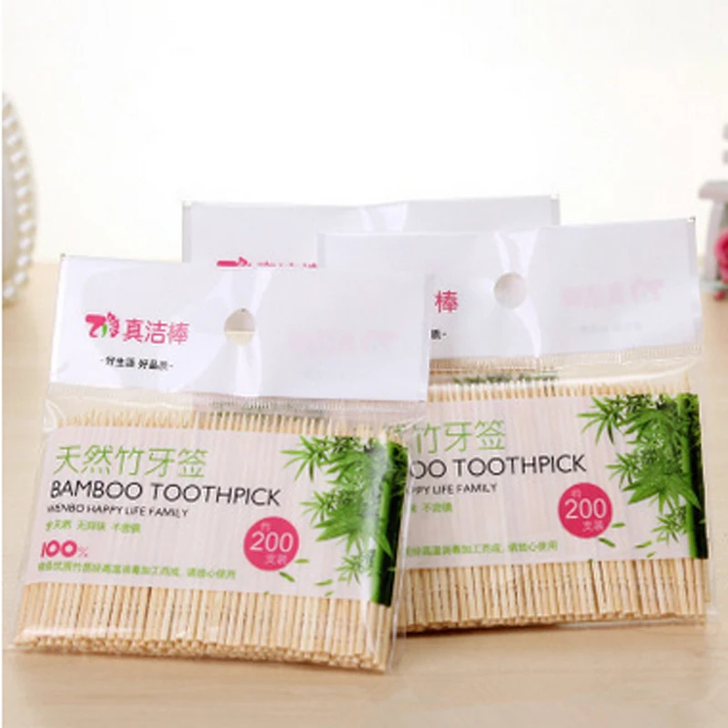 200Pcs Toothpicks Bamboo Oral Wooden Tooth Pick Care Bamboo Products Chinese Style Toothpicks Restaurant Table Accessories toothpick set toothpicks set