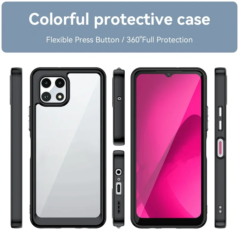 Transparent Colorful TPU Protective Phone Case - Clear Shell Cover