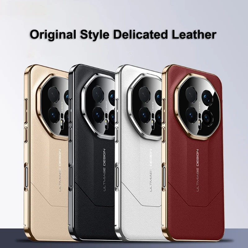Ultimate Design Rigid Lens Shield Protection Case in Imported Vegan Leather Plating