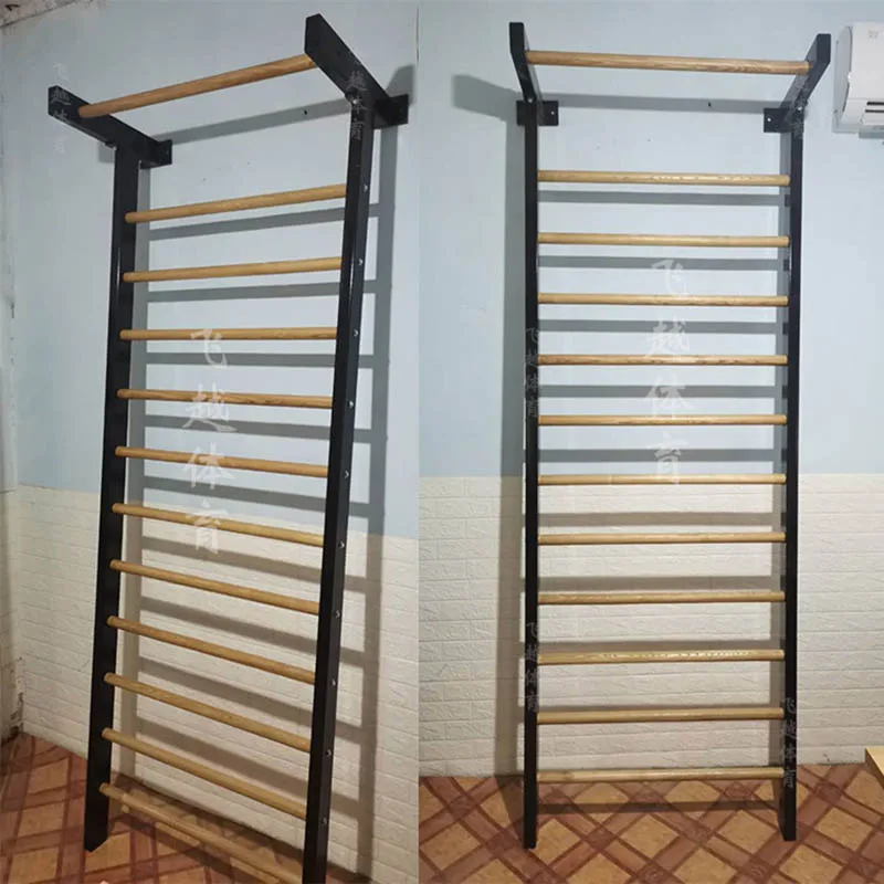 MIYAUP-Indoor Ribbed Wooden Horizontal Bar, Metal Spinal Scoliosis, Rehabilitation Training, Pull-up Frame