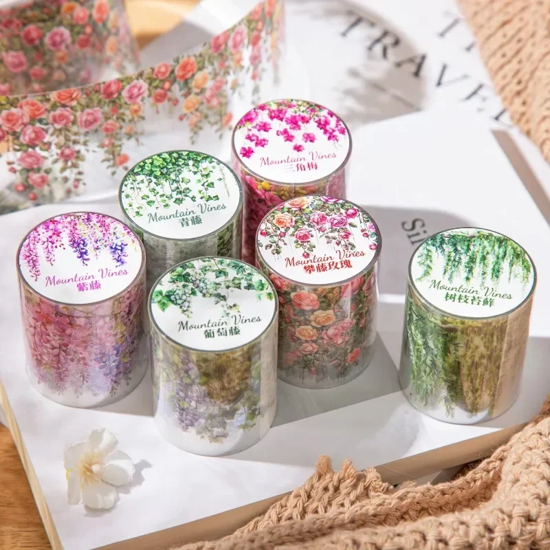 1Roll Mountain Vine Handbook Stickers Tapes Adhesives DIY Decorative Recycled Package Tape Supplies Scrapbook cut 50mm*2M 4