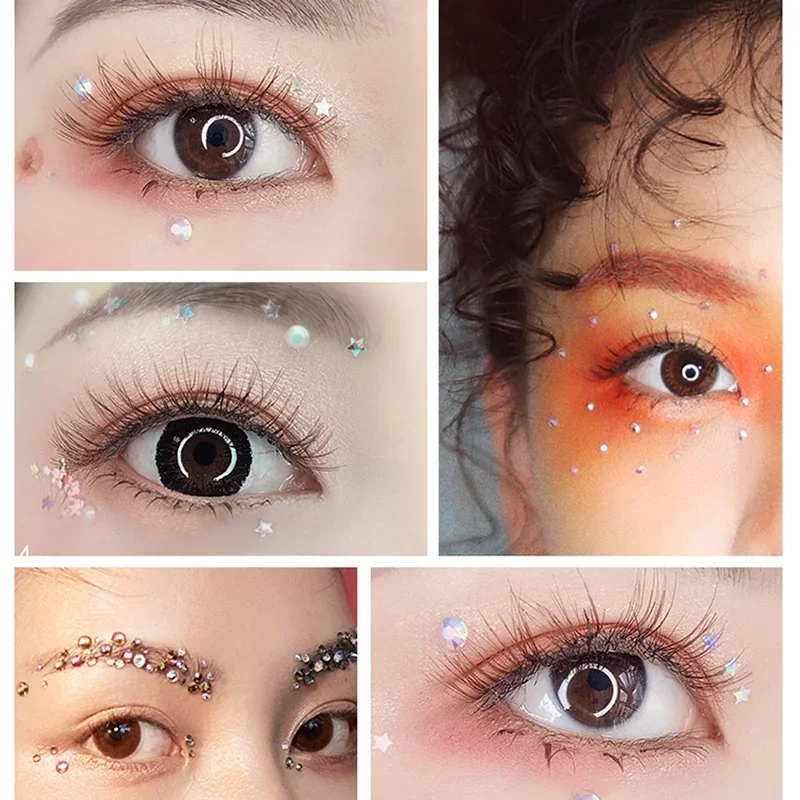 Party Festival Makeup Decoration Face Body Colored Diamonds Jewels Pearls Stickers Self Adhesive EyeShadow Acrylic Sticker Holographic Glitter Makeup Glitter Gel Makeup Glitter Makeup