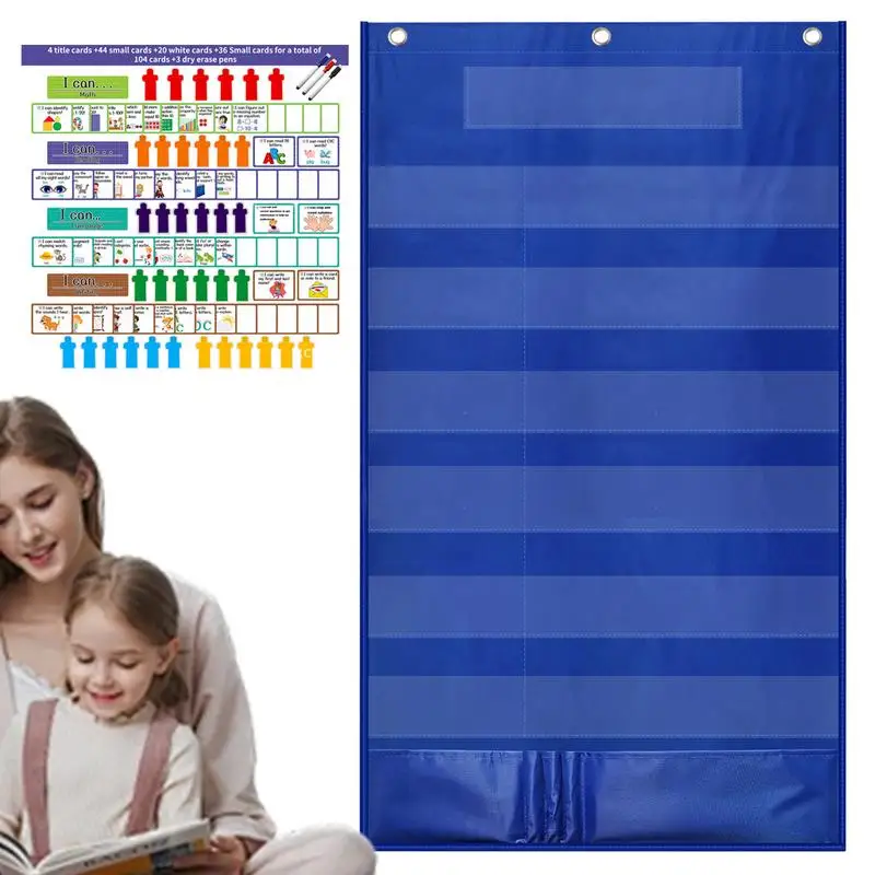 classroom-pocket-chart-i-can-statements-wall-mount-pocket-chart-classroom-schedule-chart-file-organizer-educational-charts-with