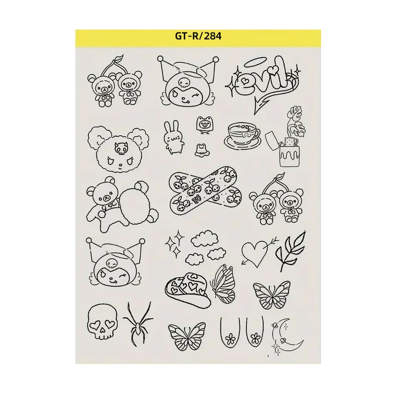 Carta per Trasferimento Tatuaggi con Disegni Pre-Disegnati, Utilizzata dagli Artisti del Tatuaggio, Strumenti per Tatuaggi, Accessori per Tatuaggi, Attrezzatura per Tatuaggi