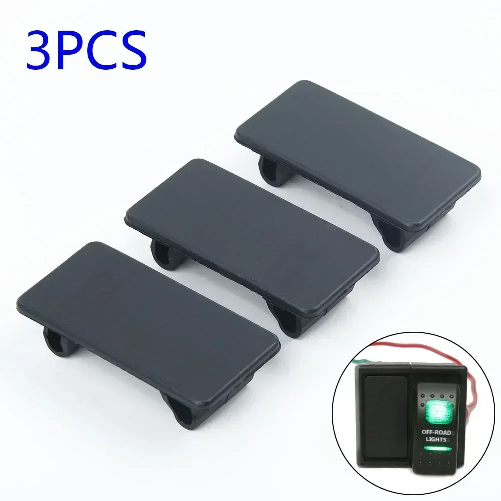 Decal Rocker Switch Holder 3pcs Accessories Auto Black Blanking Car Decoration For ARB Carling Narva Panel Plate
