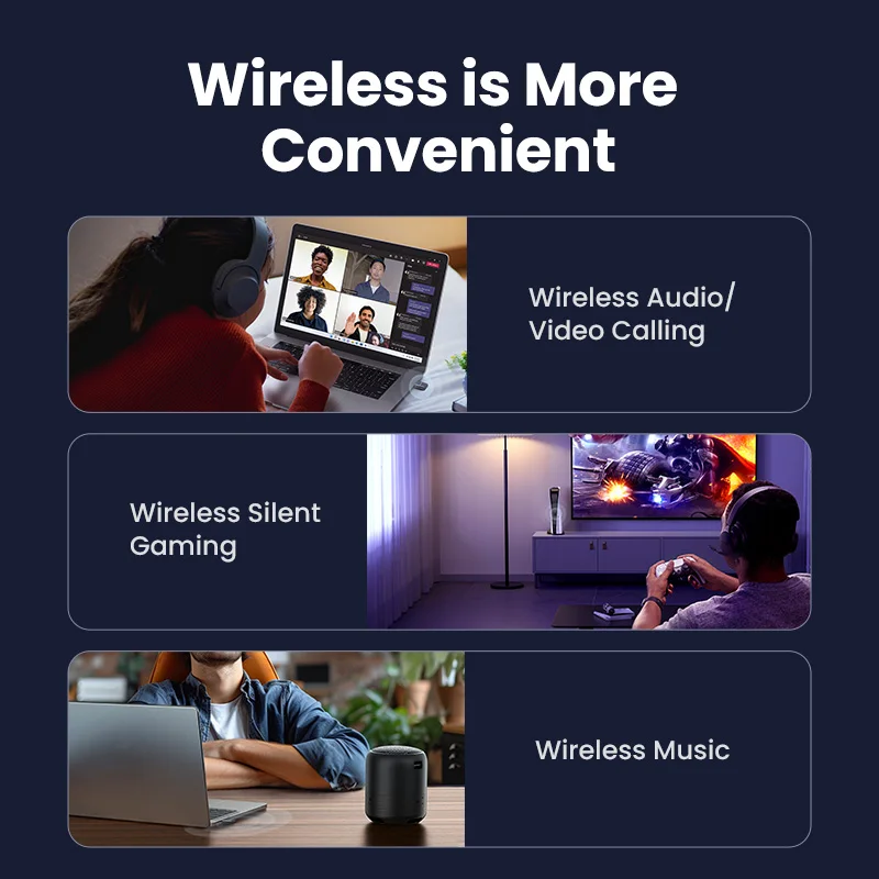 UGREEN USB C Type-C Bluetooth 5.3 Transmitter aptX HD AD Audio Adapter for PC Nintendo Switch Headset Speaker Mic